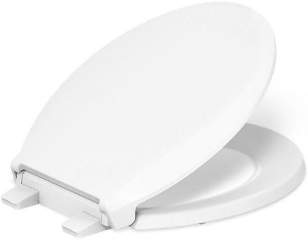 Kohler Cachet Round-Front Toilet Seat with Quiet-Close Lid and Seat and Grip-Tight Bumpers K-4639-RL-0