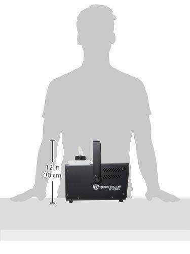Rockville R1200L Fog/Smoke Machine w LED Lights/Strobe, 7 Channel DMX+2 Remotes