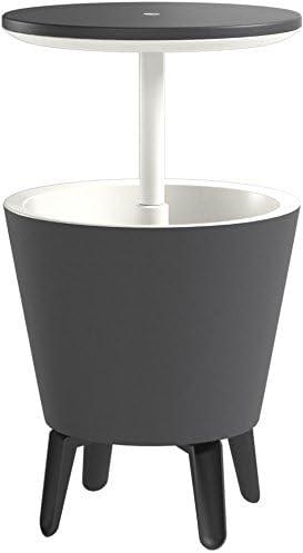 Keter Keter 32 Qt. Cool Bar Cooler Outdoor Weather Resistant Patio Furniture 2 in 1 Pop Up Cocktail Side Table and Beverage Cooler Combo