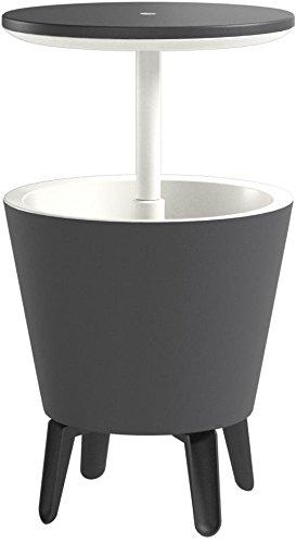 Keter Keter 32 Qt. Cool Bar Cooler Outdoor Weather Resistant Patio Furniture 2 in 1 Pop Up Cocktail Side Table and Beverage Cooler Combo