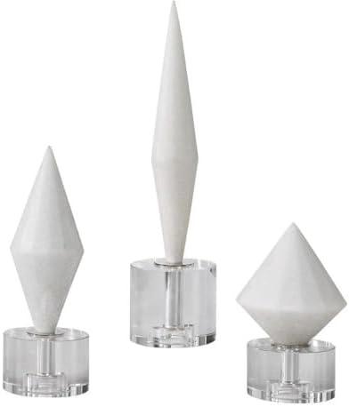 Uttermost Alize 14" High Diamond Crystal Sculptures Set of 3