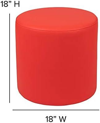 Flash Furniture Nicholas Flexible Learning Modular Soft Seating Circle Ottoman for Classrooms and Common Spaces