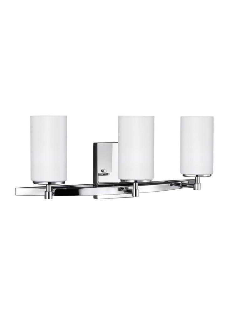 Alturas 22 in. 3-Light Chrome Modern Contemporary Wall Bathroom Vanity Light with Satin Etched Glass Shades