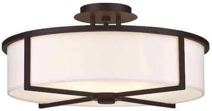 Livex Lighting Wesley 4 - Light Semi-Flush Mount in  Bronze