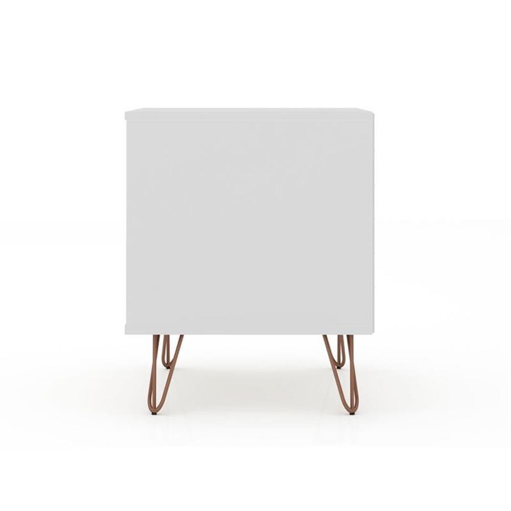 Everly Quinn Comfort Rockefeller Nightstand With Drawers, Mid Century Modern Bedside Table, Minimalist Display And Storage Organizer, Ideal For Bedroom And Living Room