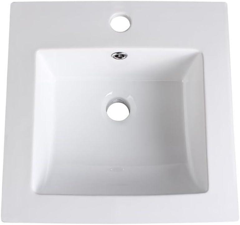 Fresca Allier 16.25'' White Ceramic Rectangular Bathroom Sink with Overflow