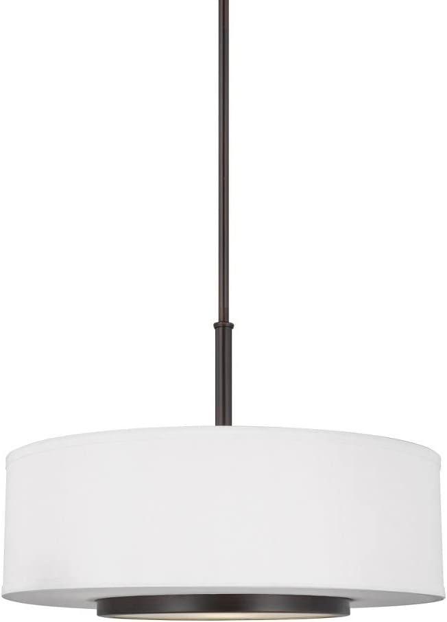 Nance Bronze 3-Light Pendant with Satin Etched Glass Shade