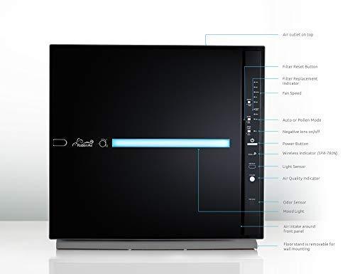 Rabbit Air, MinusA2 Air Purifiers for Home, Ultra Quiet HEPA Air Purifier - Wall Mountable Air Purifiers for Home Large Room, Allergies, Dust, Mold, Smoke & VOCs - (SPA-780N, Black, Pet Allergy, WIFI)
