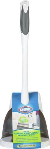 Clorox Plunger & Toilet Brush with Carry Caddy