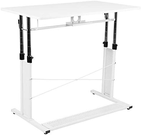 Flash Furniture Height Adjustable (27.25-35.75"H) Sit to Stand Home Office Desk