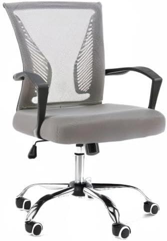 Modern Home Zuna Mid-Back Office Task Chair - Ergonomic Back Supporting Mesh Back Desk Chair (Black/Gray)