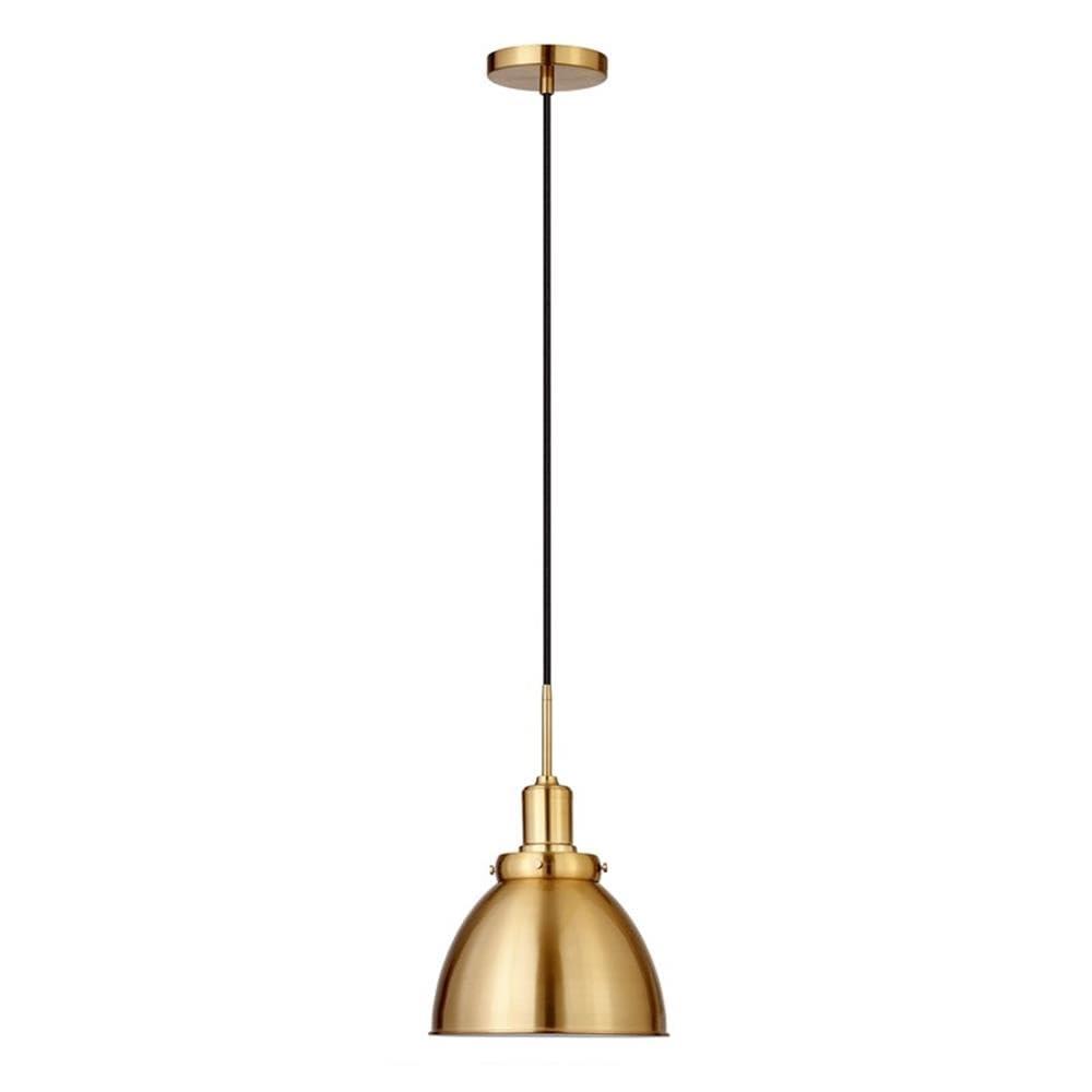 Evelyn&Zoe 12" Brass Metal Pendant