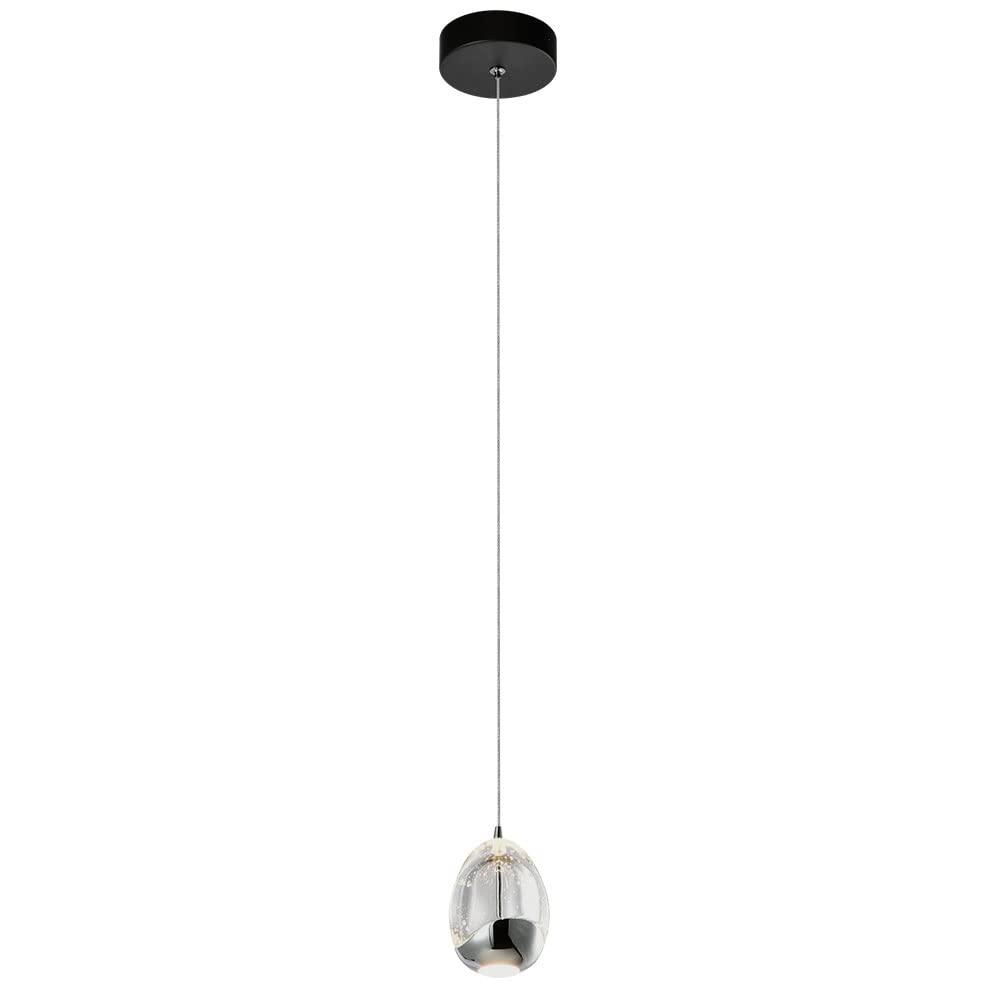Venezia 3.5-in Integrated LED Height Adjustable ETL Certified Pendant Light with Glass Shade