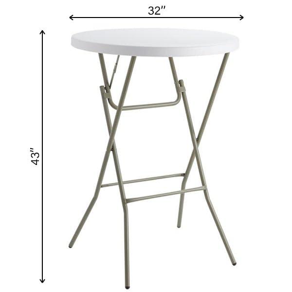 Norwood Commercial Furniture Round Blow-Molded Plastic Indoor/Outdoor Folding Training Table
