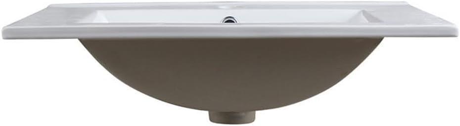 Fresca Allier 18.25'' White Ceramic Rectangular Bathroom Sink with Overflow