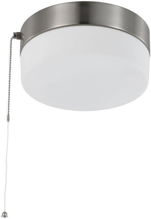 8-Inch Brushed Nickel LED Flush Mount with Frosted Glass