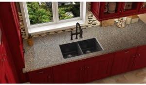 Quartz Luxe 33" L x 19" W Double Basin Undermount Kitchen Sink