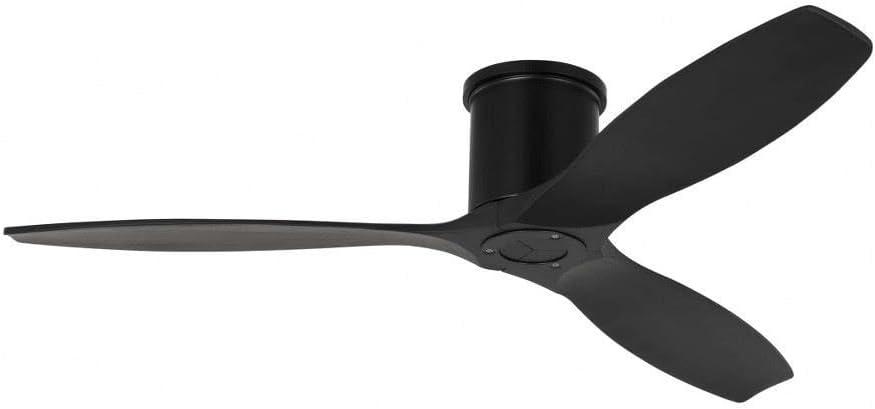 Midnight Black 52" Smart LED Ceiling Fan with Frosted Acrylic Shade