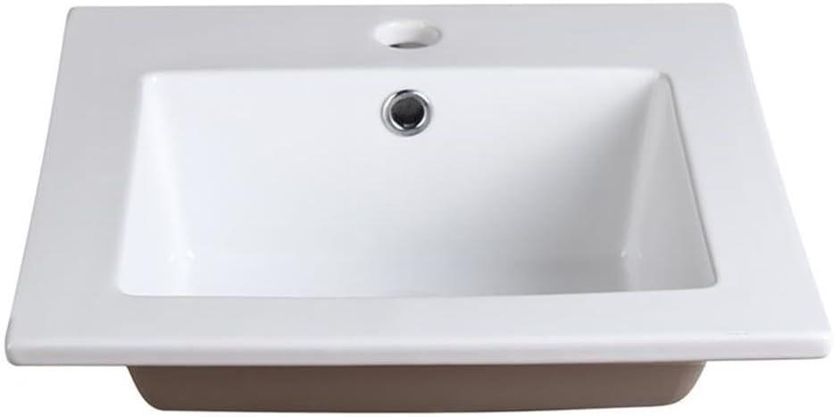 Fresca Allier 16.25'' White Ceramic Rectangular Bathroom Sink with Overflow