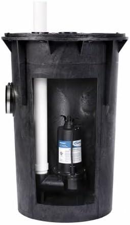 Proflo 1/2 HP Black Cast Iron Simplex Sewage Pump Kit