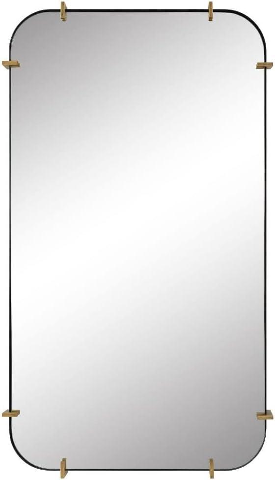 Uttermost Pali Black 27 1/4" x 47 1/2" Rectangular Wall Mirror