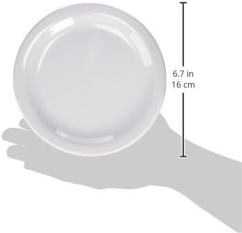 White Melamine 6.5-Inch Chip-Resistant Salad Plate