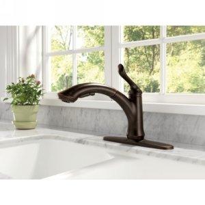 Linden Pull Out Sprayer Kitchen Sink Faucet, Single Handle Kitchen Faucet