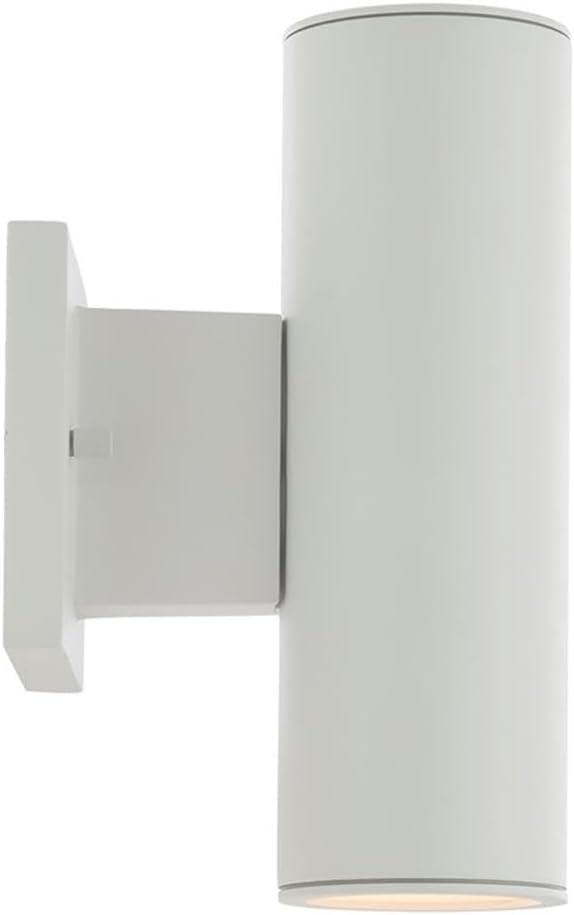 WAC Lighting Cylinder 2-Light LED 3000K Up & Down Aluminum Wall Light in White