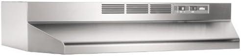 Broan Steel Ductless (Non-Vented) Under Cabinet Range Hood with Charcoal Filter