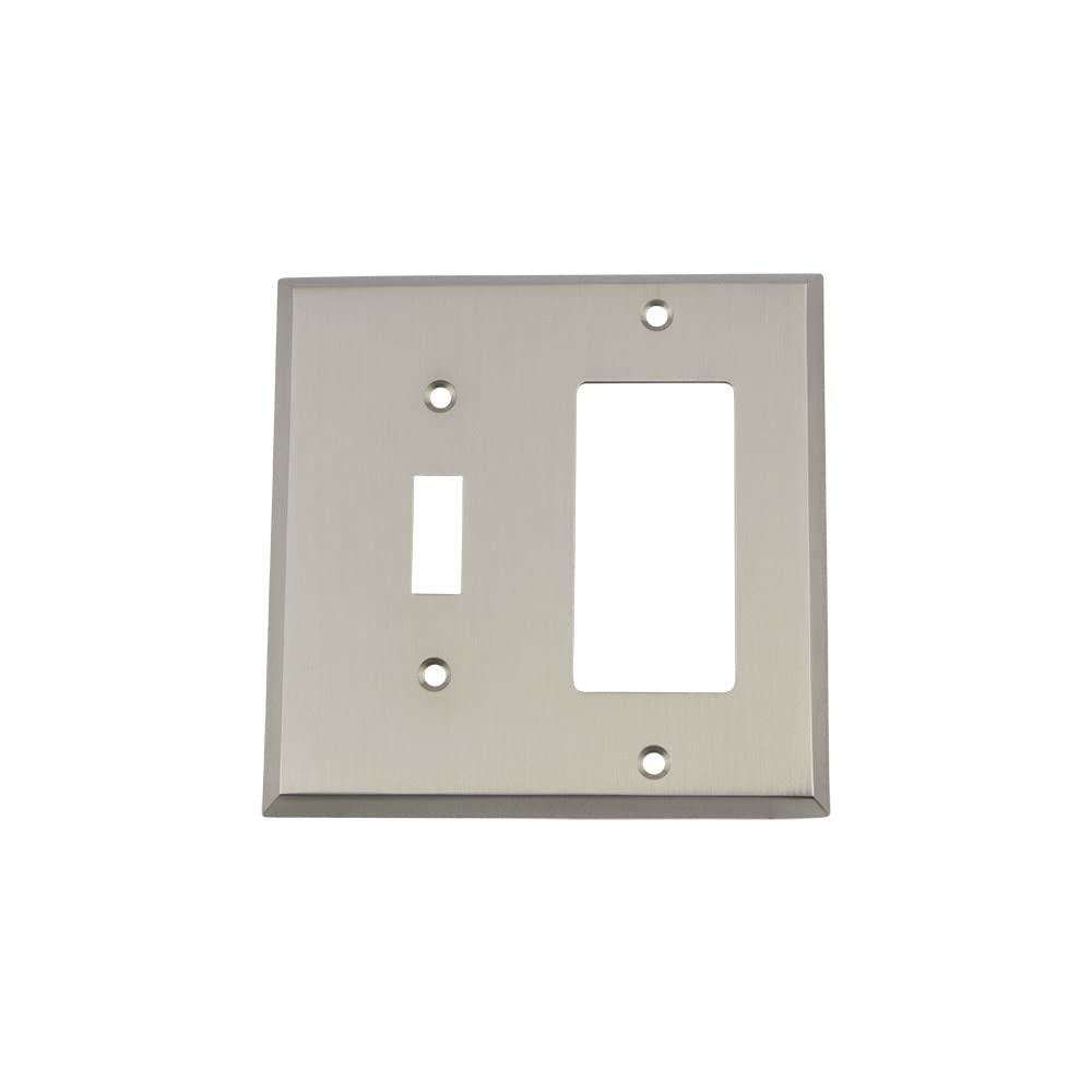 New York 2-Gang Toggle Light Switch / Rocker Combination Wall Plate