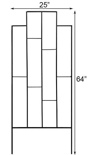 American GardenWorks Contemporary Trellis, Matte Black, 64"H