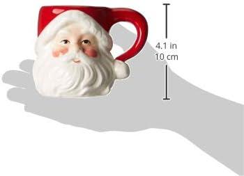 Kevins Gift Shoppe Ceramic Christmas Holiday Santa Mugs ( Set Of 4 )