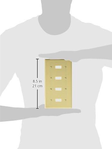 Ivory 4-Gang Standard Size Toggle Wall Plate