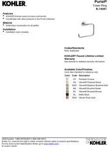 Purist® Wall Mounted Towel Ring for Bathroom, Metal Bathroom Hand Towel Ring