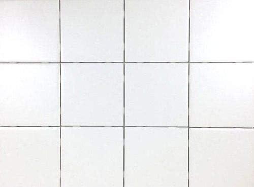 Set of 12 Glossy White Ceramic Tiles for Arts & Crafts by Squarefeet Depot Genuine Made in USA (4.25"x4.25")