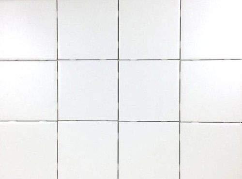 Set of 12 Glossy White Ceramic Tiles for Arts & Crafts by Squarefeet Depot Genuine Made in USA (4.25"x4.25")