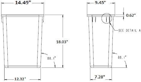Hardware Resources Plastic Open Trash Can