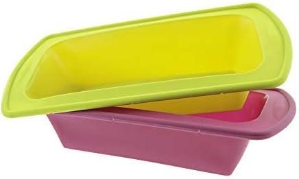 Elbee Rectangular Silicone Non-Stick Loaf Pan Set with Lid