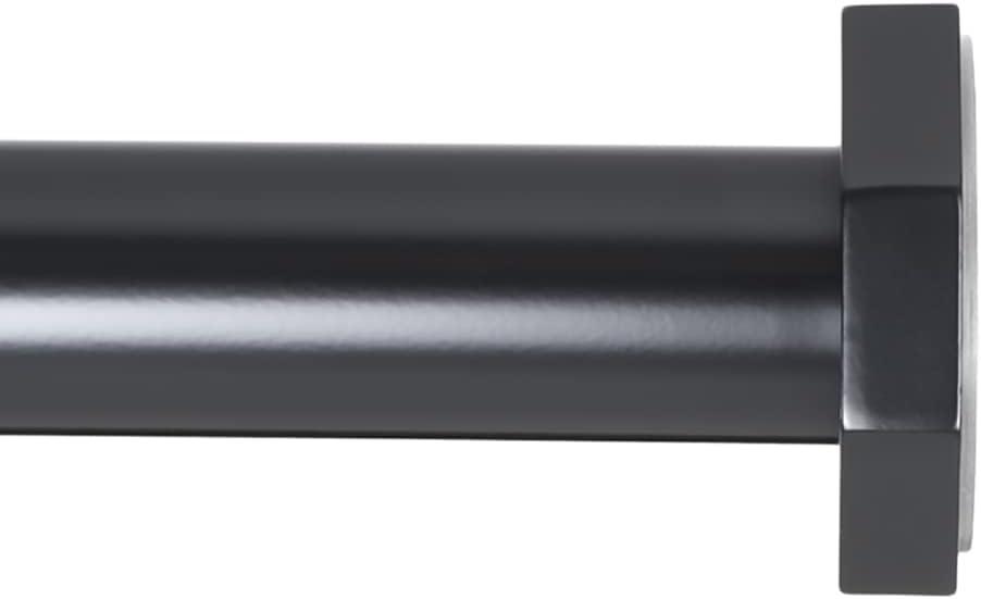 Ivilon Tension Curtain Rod - Spring Tension Rod for Small Windows or Shower, 16 to 24 Inch. Black