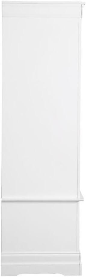 Glory Furniture Louis Phillipe 2 Drawer Armoire in White