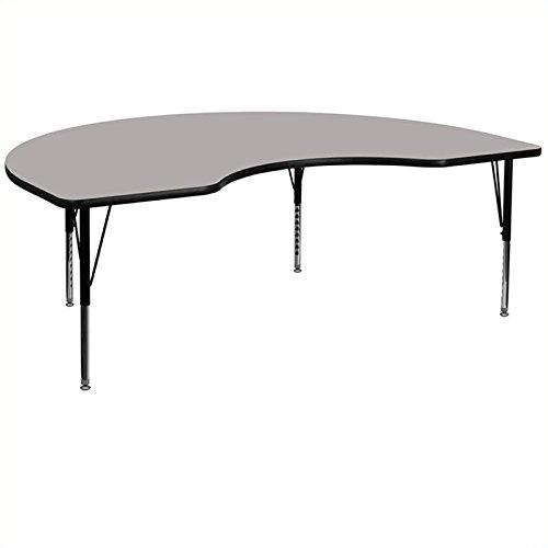 Flash Furniture Kidney Thermal Activity Table - Height Adjustable Short Legs