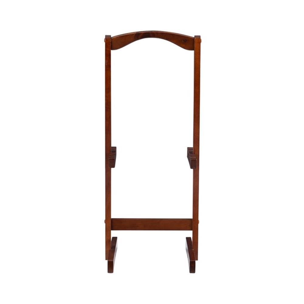 Pemberly Row Transitional Solid Wood Five Piece Tray Table Set in Hazelnut Brown