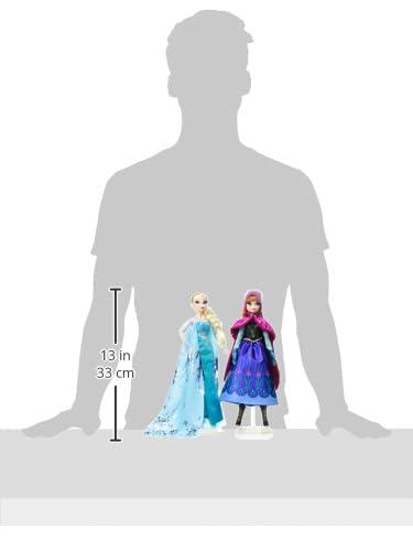 Disney Toys, Disney 100 Frozen Anna and Elsa Collector Dolls, Gifts for Kids and Collectors