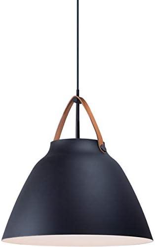 Maxim Lighting Nordic 1 - Light Pendant in  Tan Leather/Black