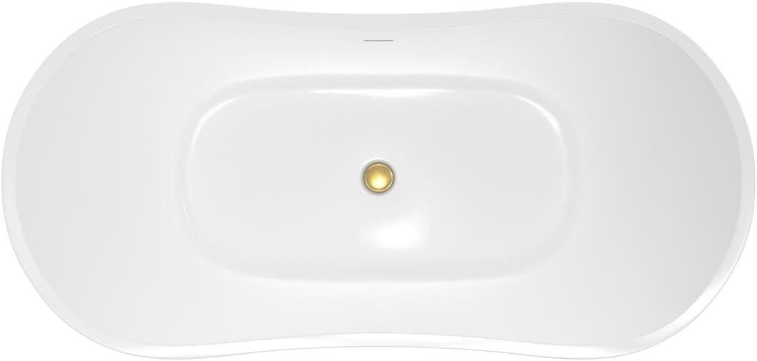 Philo 54 Inch Acrylic Double Slipper Freestanding Tub