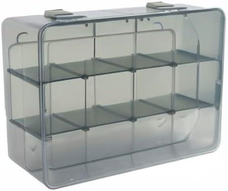 Vidifor 12 Large Plastic Craft Storage Containers, Compartment Storage Container, Parts Storage Box with Adjustable Dividers for Sewing Arts, Washi Tape Batteries Electronics Parts and More