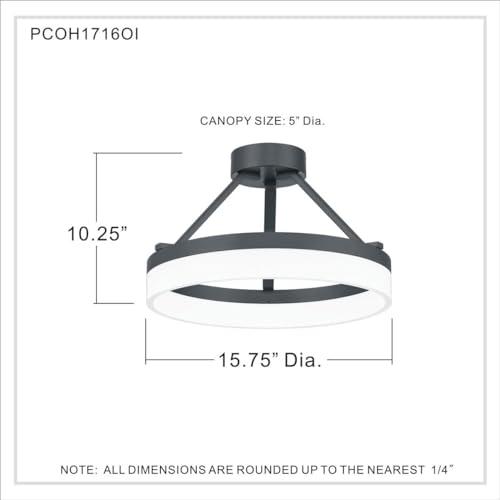 Cohen Halo Glow LED Semi-Flush Mount in Oil-Rubbed Bronze