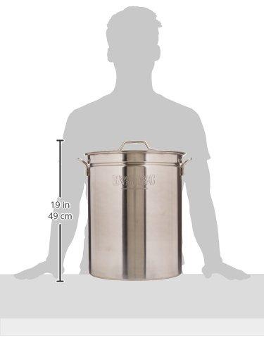 Bayou Classic 1044 44-qt Stainless Stockpot Features Heavy Welded Loop Handles Vented Lid Perfect For Boiling Shrimp Seafood Vegetables Tamales and Peanuts