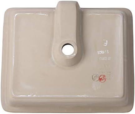 Miseno  17 x 13 in. Rectangular Undermount Bathroom Sink with Rear Overflow, White