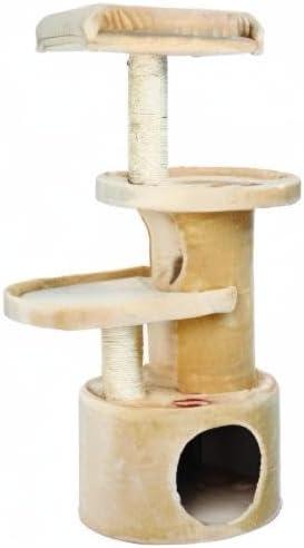 TRIXIE TRIXIE Oviedo 41" Cat Tree, 3-Level Cat Tower, Sisal Scratching Posts, Plush Condo, Tunnel, Platforms